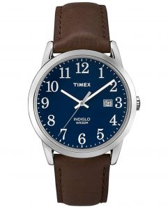 Leather strap timex
