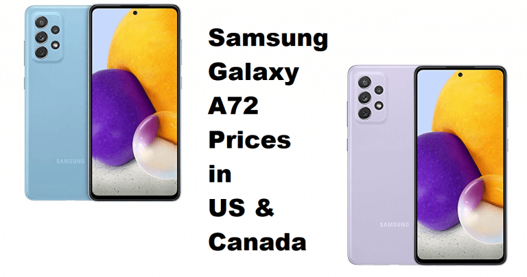 Galaxy A72 prices US Canada