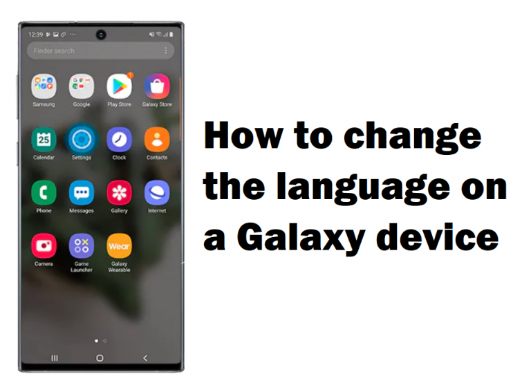 Galaxy Phone change language