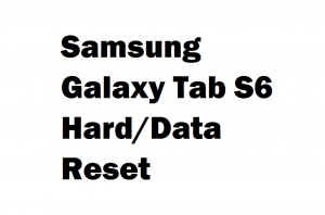 Tab S6 Hard reset