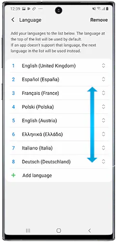 How to change the language on a Galaxy device 5