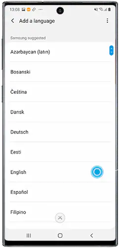 How to change the language on a Galaxy device 8