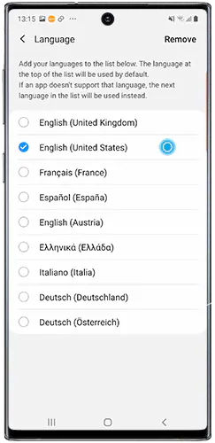 How to change the language on a Galaxy device 12