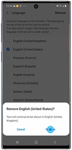 How to change the language on a Galaxy device 13