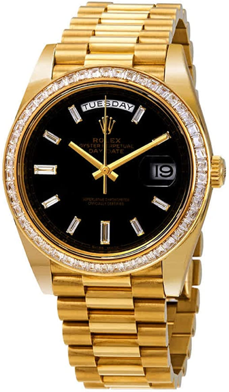 Rolex Day-Date Black Dial 18K Yellow Gold President Automatic Men's Watch 228398BKDP 1