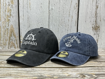 Embroidered Captain & First Mate Hats - For only $24 1